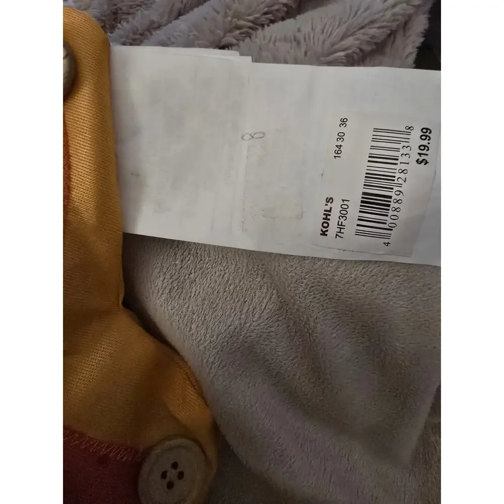Kohl's Thanksgiving Turkey Pillow Fall Harvest Decor NWT